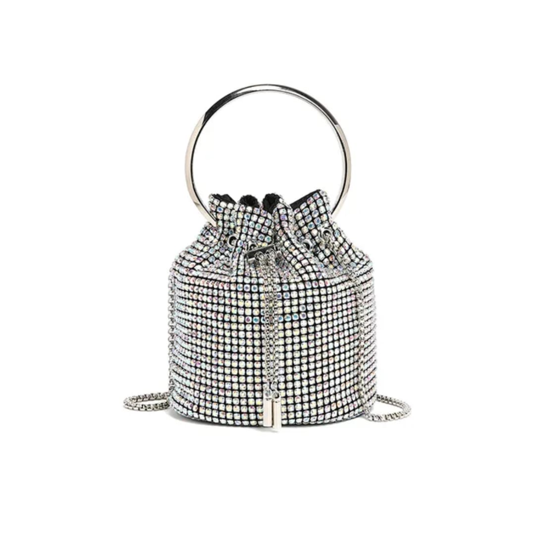 Silver Luxury Rhinestone Potli Bag ✨