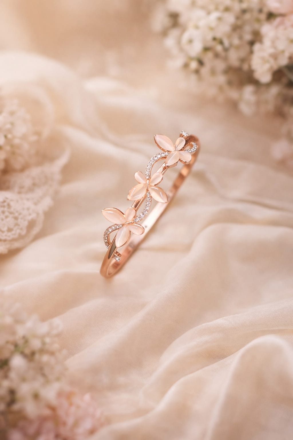 Enchanted Garden Premium Bangle – Rose Gold
