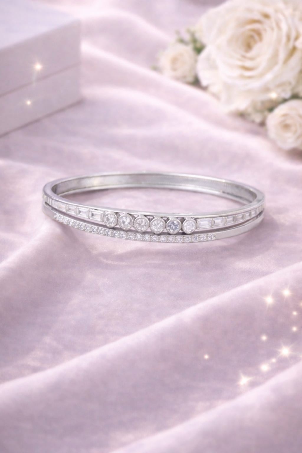 The Horizon Baguette & Brilliant Duo – Silver