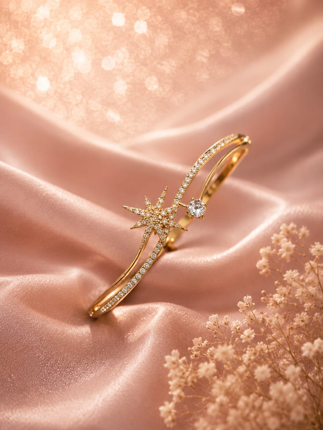 Premium Celestial Star Bracelet – Golden | Stainless Steel PVD Coated