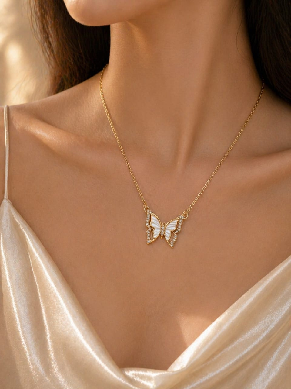 Butterfly Grace Pendant | Premium Stainless Steel Gold PVD Coated Anti-Tarnish Necklace