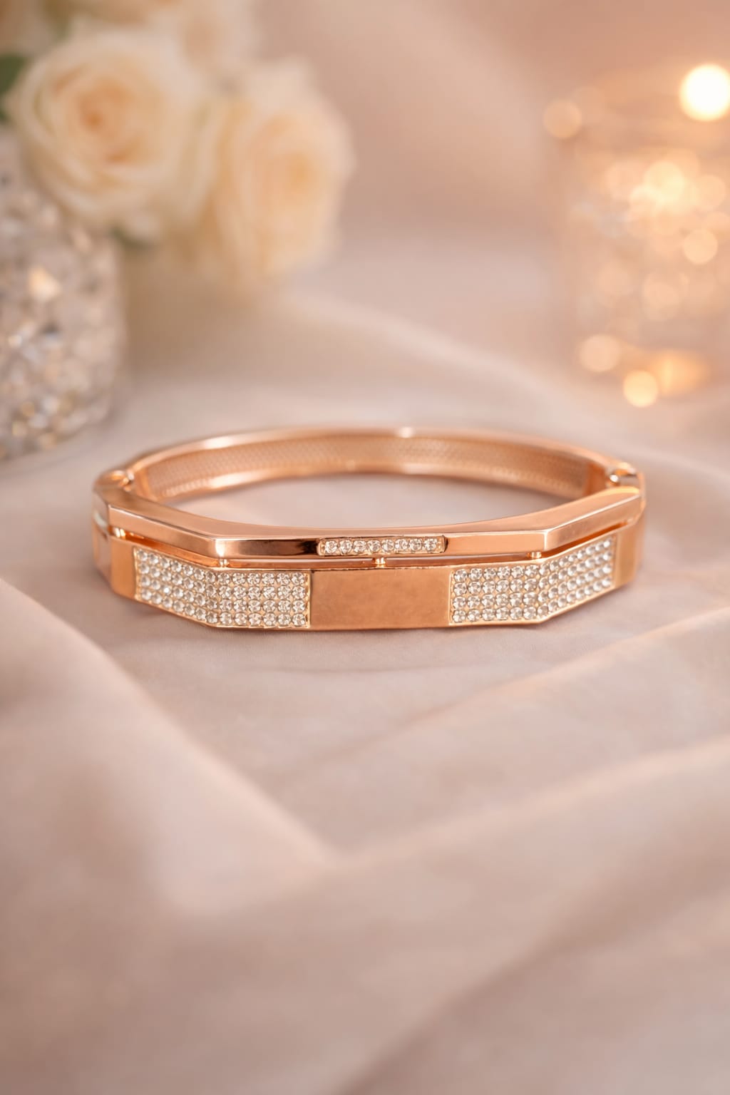 The Sovereign Faceted Statement Cuff – Bronze