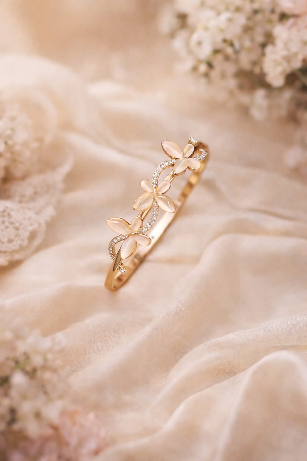 Enchanted Garden Premium Bangle – Gold