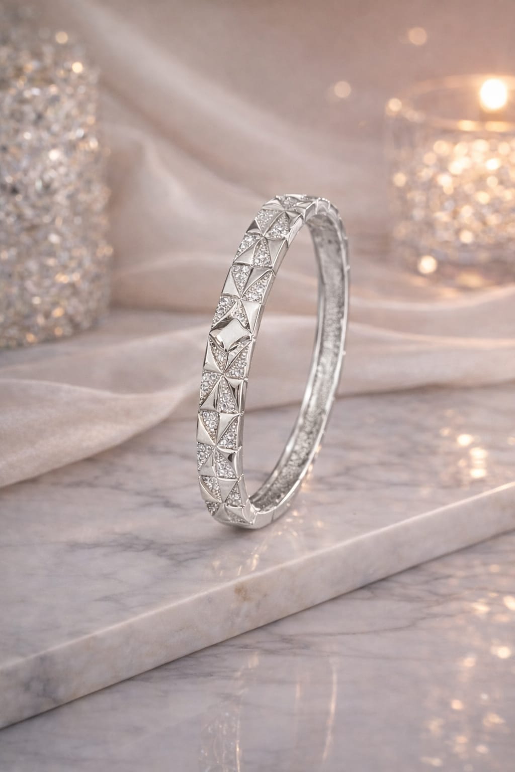 The Prism Mosaic Statement Bangle – Diamond
