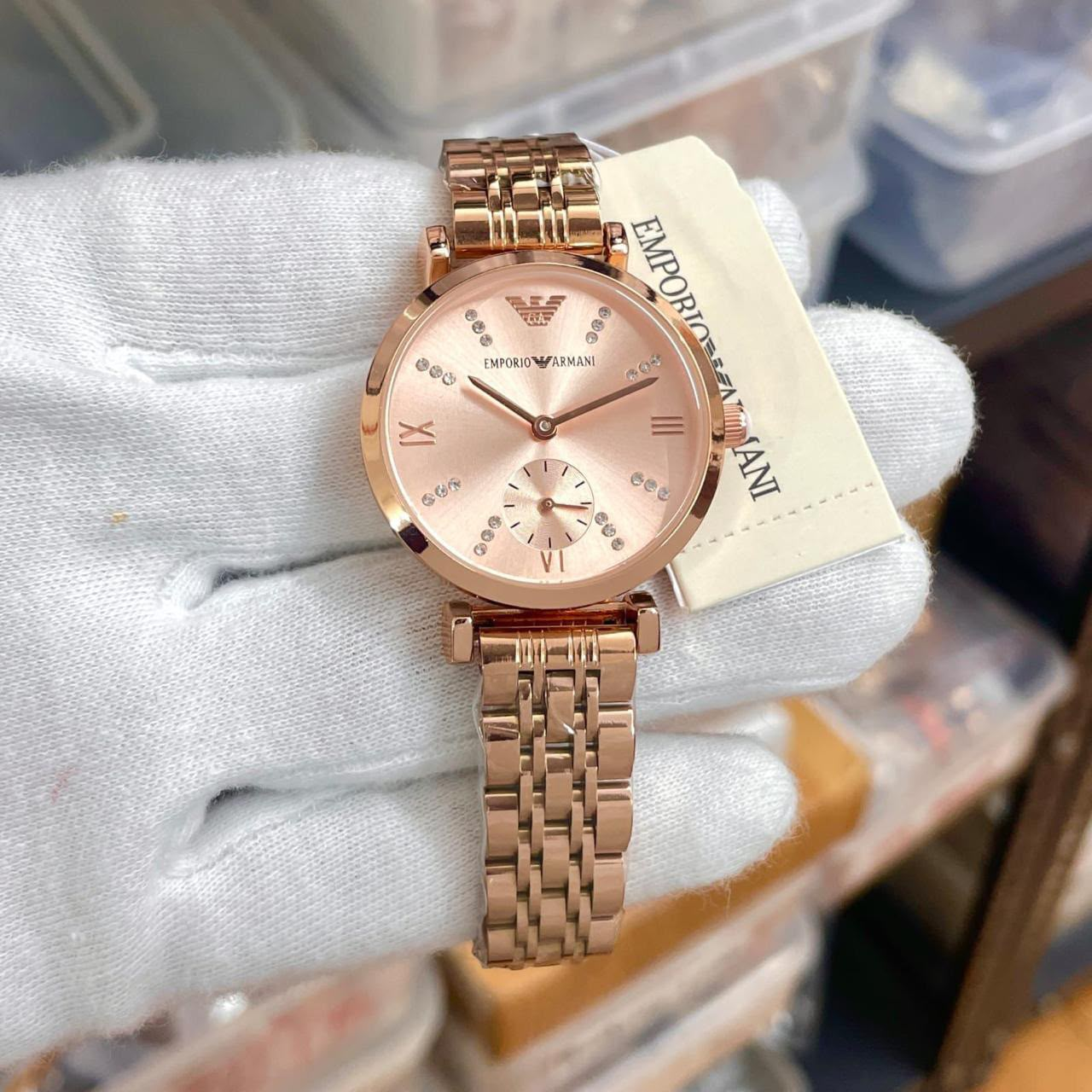 Elegant Rose Gold Women's Slim Bracelet Watch | 32mm Dial
