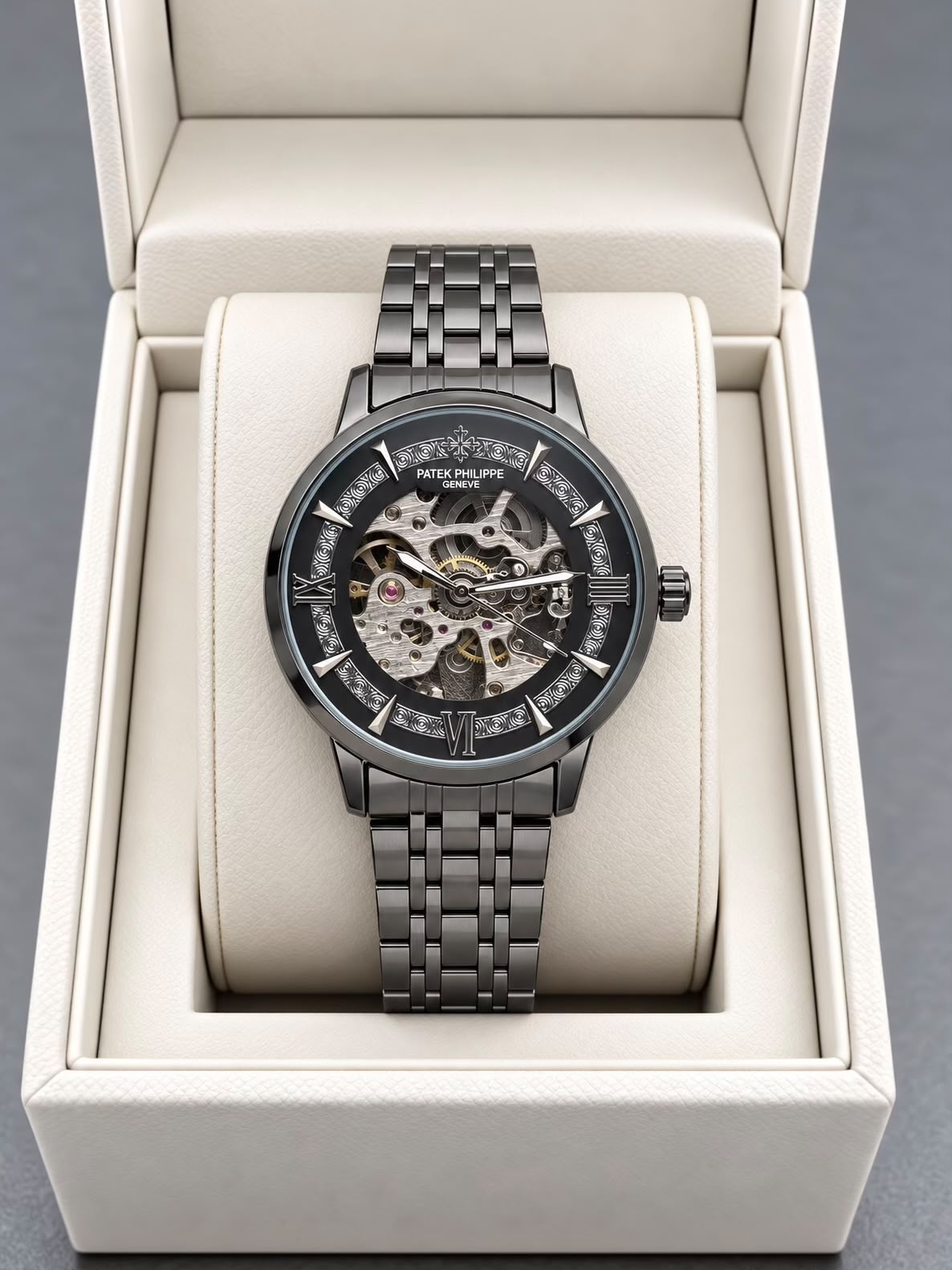 Men’s Open-Back Automatic Mechanical Watch – 42mm Dial